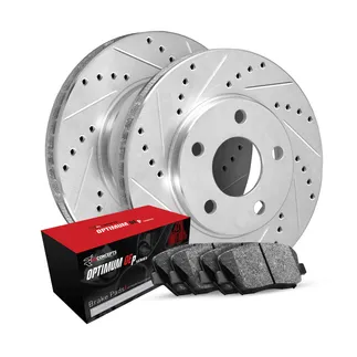 R1 Concepts WGUN1-31164 Brake Rotors - D/S - Silver W/ Optimum Oe Pads